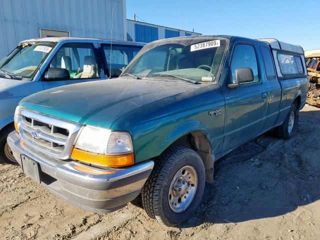 1FTYR14CXWPA81916 - 1998 FORD RANGER SUP GREEN photo 2