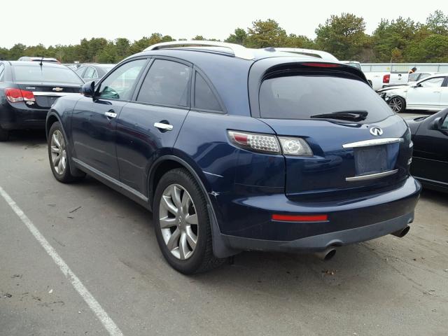 JNRAS08W17X204377 - 2007 INFINITI FX35 BLUE photo 3