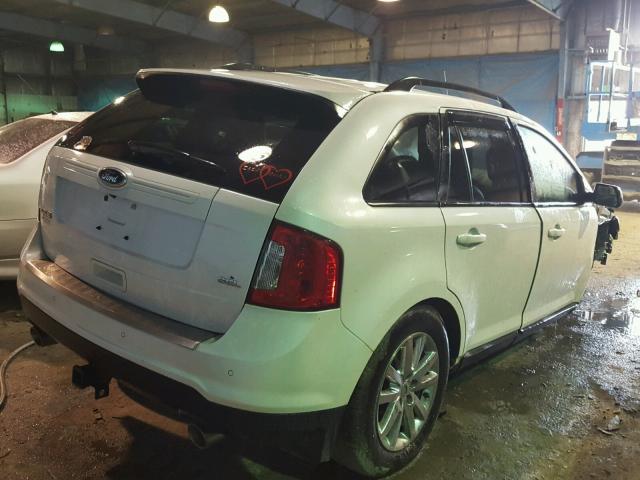 2FMDK3JC8DBA89953 - 2013 FORD EDGE SEL WHITE photo 4