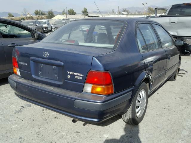 JT2EL56E7S7015210 - 1995 TOYOTA TERCEL DX BLUE photo 4