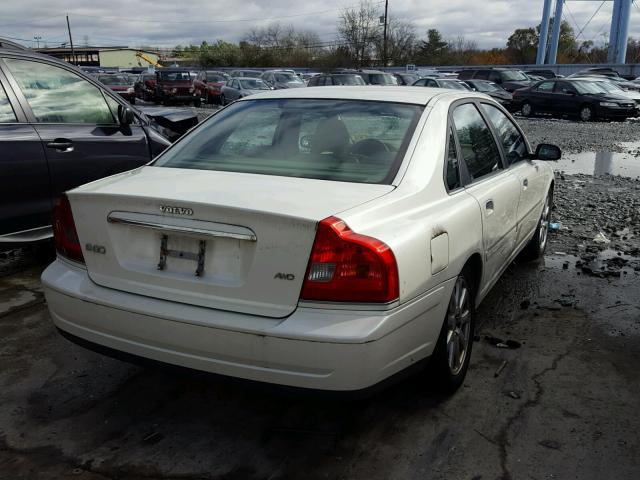 YV1TH59H641363845 - 2004 VOLVO S80 2.5T WHITE photo 4