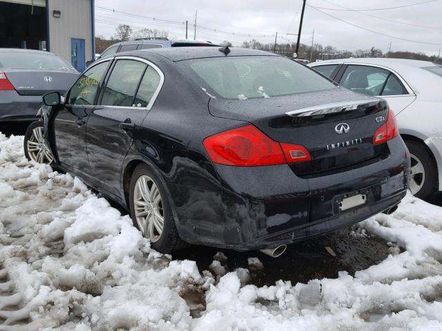 JN1CV6AR5DM357495 - 2013 INFINITI G37 BLACK photo 3