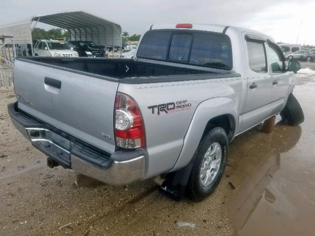 5TFLU4EN5DX058356 - 2013 TOYOTA TACOMA DOU Gümüş foto 4