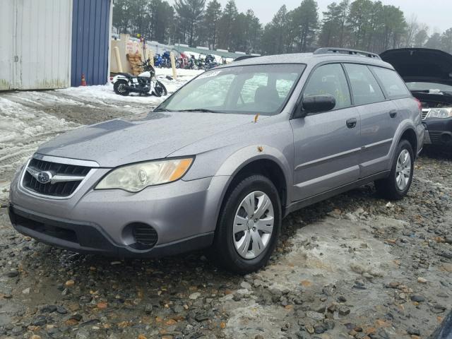 4S4BP60CX87353295 - 2008 SUBARU OUTBACK SILVER photo 2