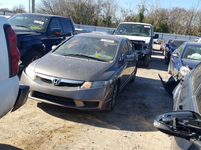 1HGFA16939L028794 - 2009 HONDA CIVIC EXL GRAY photo 2