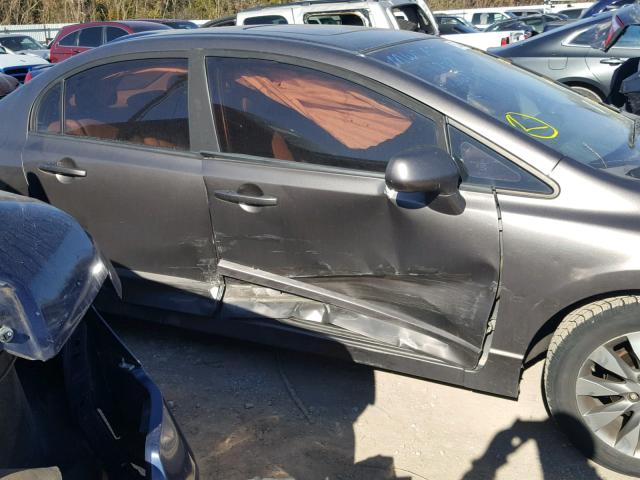 1HGFA16939L028794 - 2009 HONDA CIVIC EXL GRAY photo 9