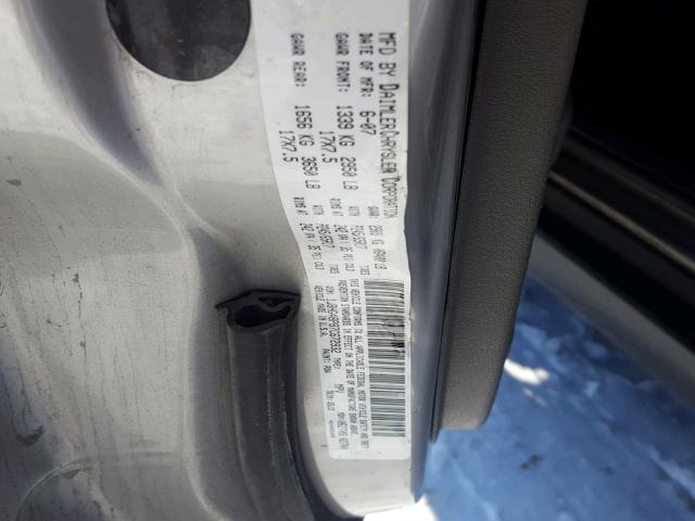 1J8HG48P87C672932 - 2007 JEEP COMMANDER SILVER photo 10