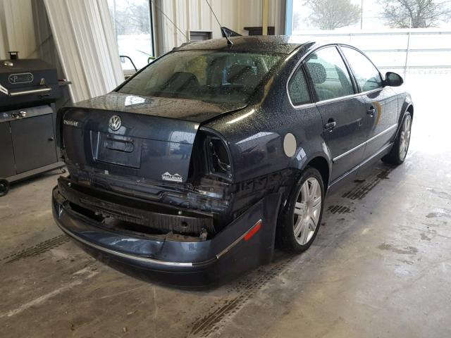 WVWAD63B15P034956 - 2005 VOLKSWAGEN PASSAT GLS BLUE photo 4