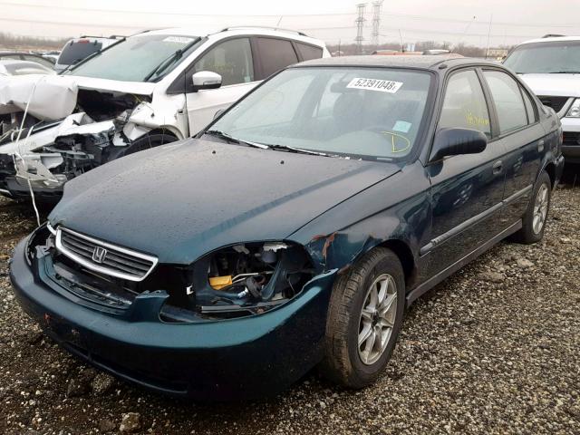 1HGEJ662XTL024342 - 1996 HONDA CIVIC DX GREEN photo 2