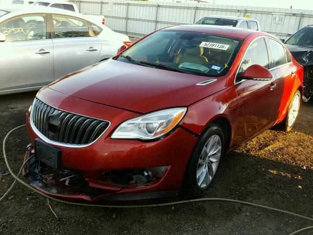 2G4GN5EX5E9208189 - 2014 BUICK REGAL PREM RED photo 2