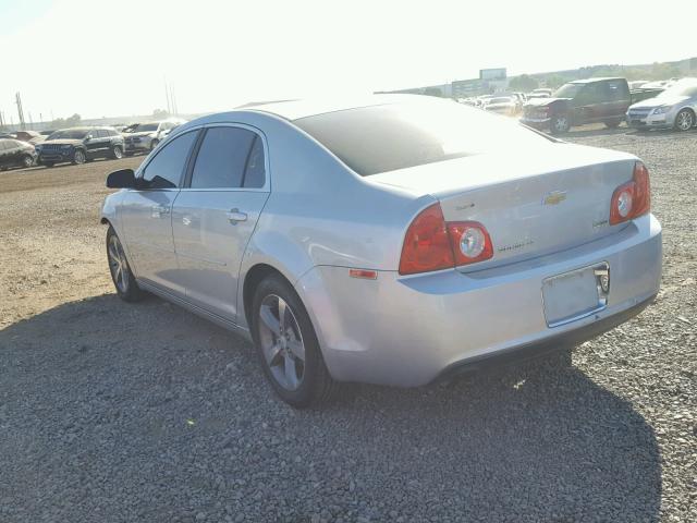 1G1ZC5EUXBF386085 - 2011 CHEVROLET MALIBU 1LT SILVER photo 3