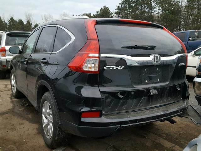 5J6RM4H7XFL005549 - 2015 HONDA CR-V EXL BLACK photo 3