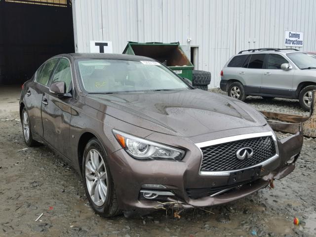 JN1BV7AR2EM688425 - 2014 INFINITI Q50 BASE BROWN photo 1