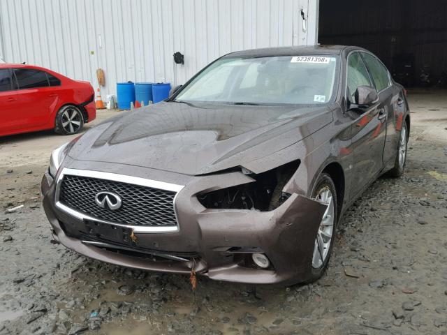 JN1BV7AR2EM688425 - 2014 INFINITI Q50 BASE BROWN photo 2