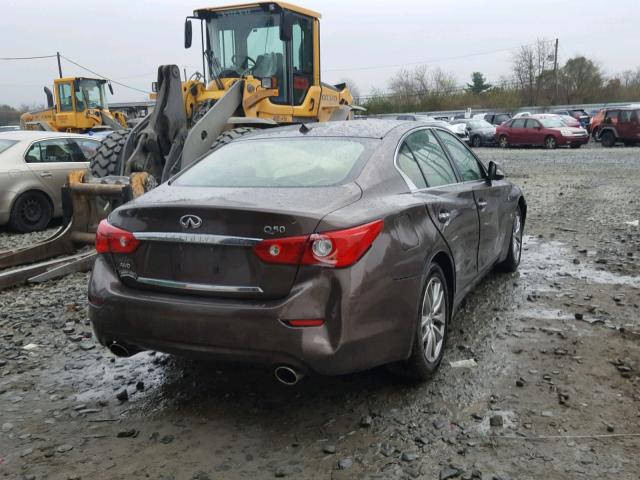 JN1BV7AR2EM688425 - 2014 INFINITI Q50 BASE BROWN photo 4