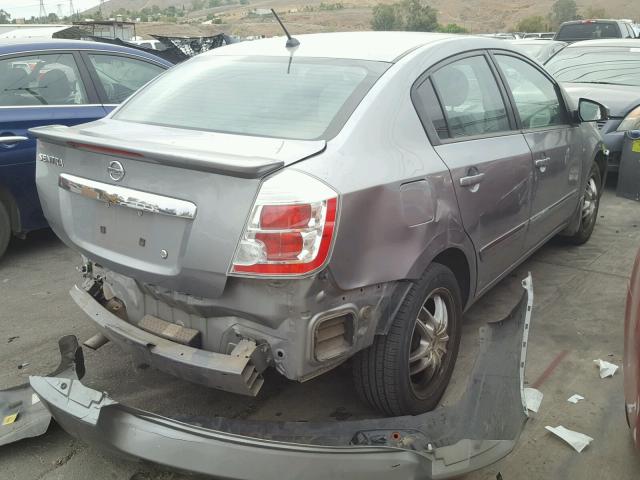 3N1AB6AP7CL701609 - 2012 NISSAN SENTRA 2.0 GRAY photo 4