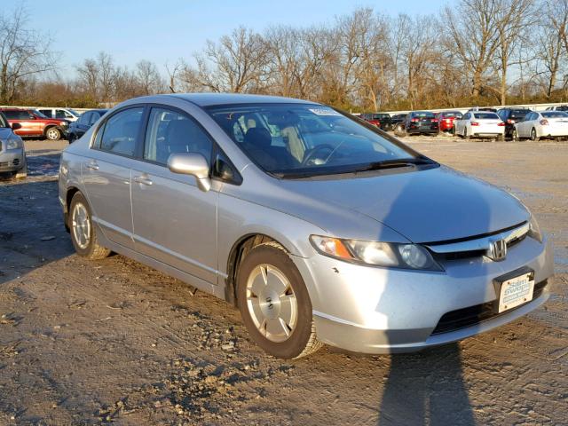 JHMFA36247S012912 - 2007 HONDA CIVIC HYBR SILVER photo 1