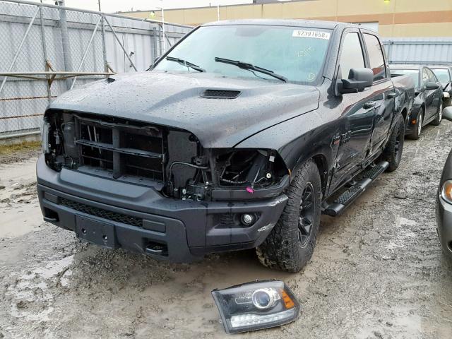 1C6RR7YT6HS794322 - 2017 RAM 1500 REBEL შავი ფოტო 2