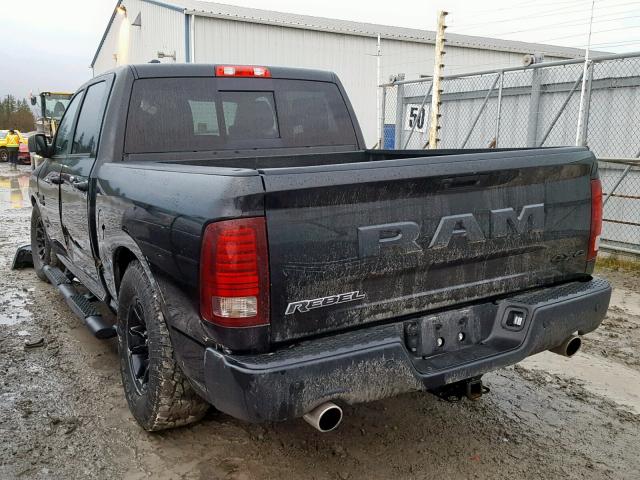1C6RR7YT6HS794322 - 2017 RAM 1500 REBEL შავი ფოტო 3
