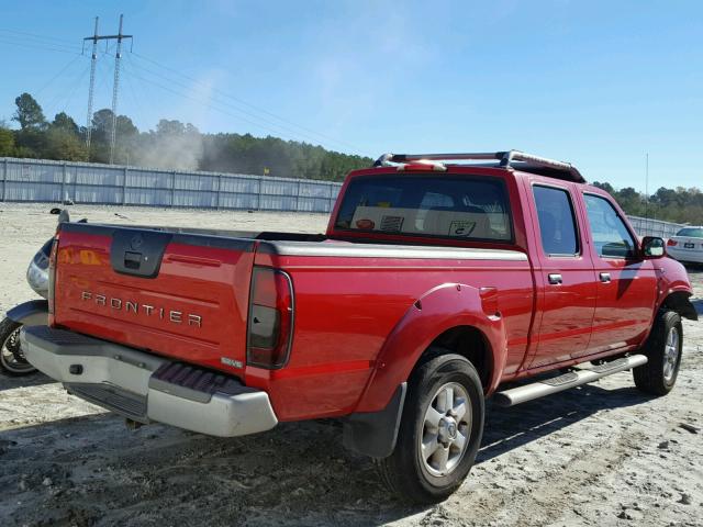 1N6ED29X63C469339 - 2003 NISSAN FRONTIER C RED photo 4