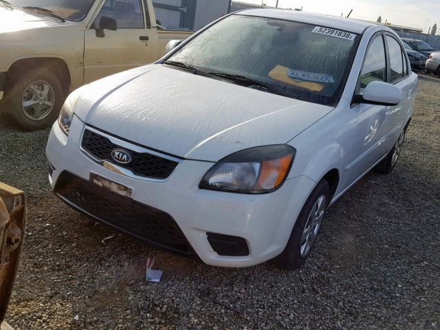 KNADH4A32A6678142 - 2010 KIA RIO LX WHITE photo 2