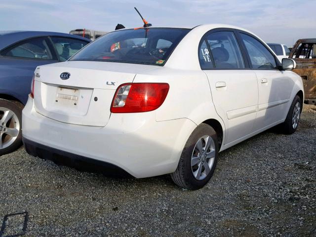 KNADH4A32A6678142 - 2010 KIA RIO LX WHITE photo 4