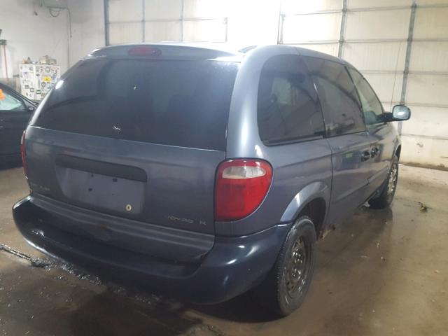 1C4GJ25322B731725 - 2002 CHRYSLER VOYAGER BLUE photo 4