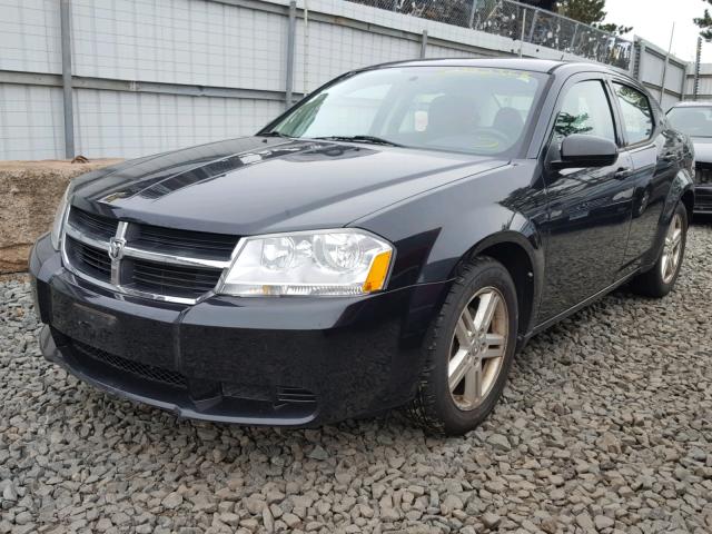 1B3CC1FB1AN235578 - 2010 DODGE AVENGER EX BLACK photo 2