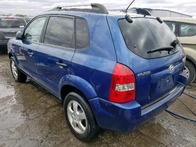 KM8JM12B08U711114 - 2008 HYUNDAI TUCSON GLS BLUE photo 3