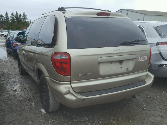 1D4GP25R97B132320 - 2007 DODGE CARAVAN SE BEIGE photo 3