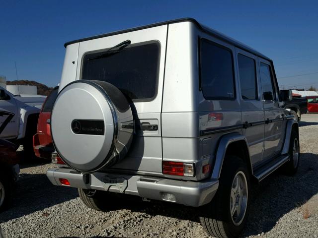 WDCYR49E32X130485 - 2002 MERCEDES-BENZ G 500 SILVER photo 4