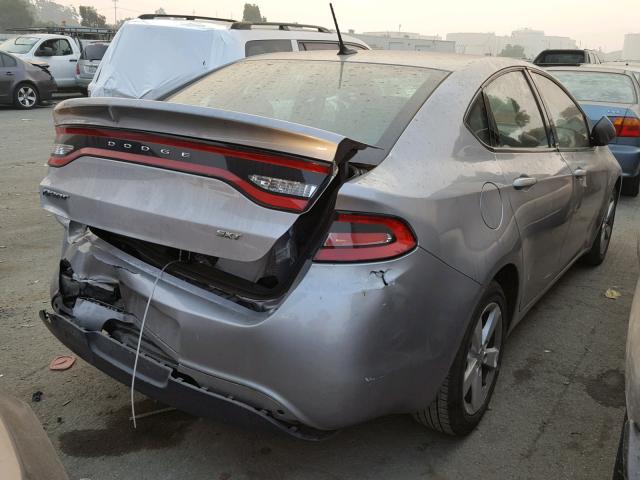 1C3CDFBB3GD613725 - 2016 DODGE DART SXT GRAY photo 4