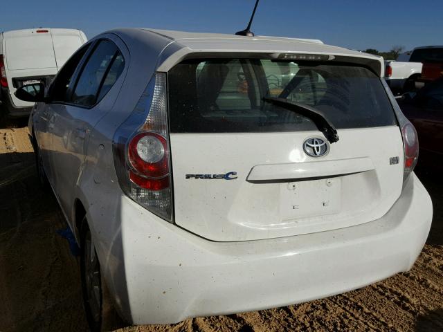 JTDKDTB38D1544204 - 2013 TOYOTA PRIUS C WHITE photo 3