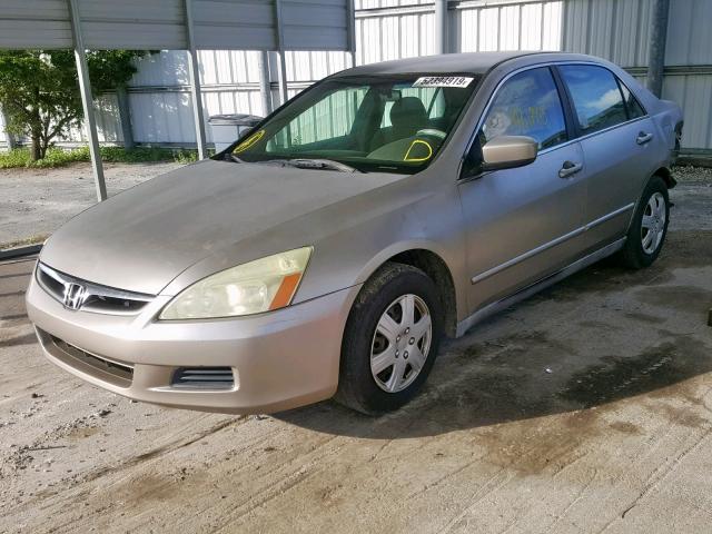 3HGCM56416G700950 - 2006 HONDA ACCORD LX BEIGE photo 2