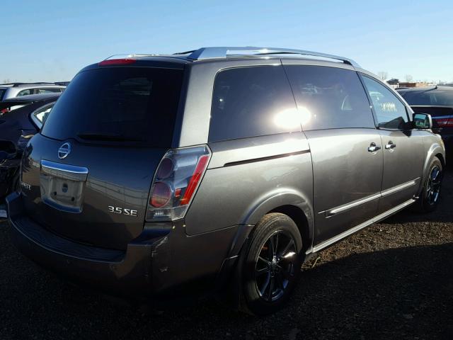 5N1BV28U97N141087 - 2007 NISSAN QUEST S GRAY photo 4