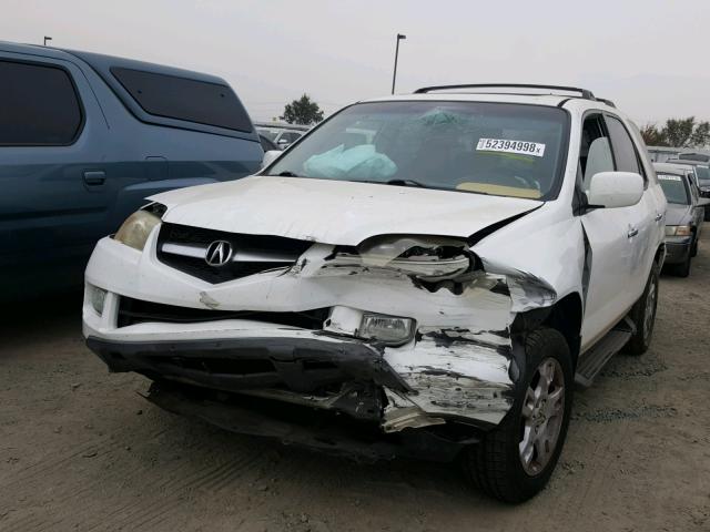 2HNYD18664H518017 - 2004 ACURA MDX TOURIN WHITE photo 2