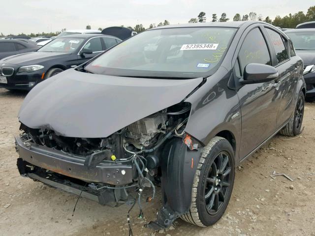 JTDKDTB31D1052355 - 2013 TOYOTA PRIUS C CHARCOAL photo 2