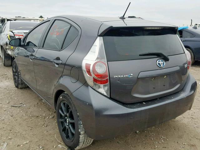 JTDKDTB31D1052355 - 2013 TOYOTA PRIUS C CHARCOAL photo 3