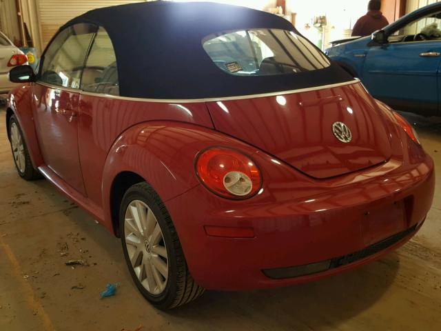 3VWRF31Y78M402681 - 2008 VOLKSWAGEN NEW BEETLE RED photo 3