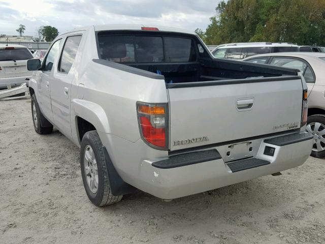 2HJYK16426H530192 - 2006 HONDA RIDGELINE SILVER photo 3