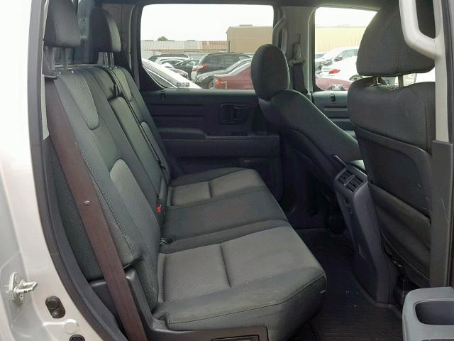 2HJYK16426H530192 - 2006 HONDA RIDGELINE SILVER photo 6