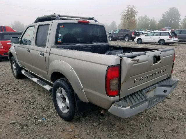 1N6ED27T91C368714 - 2001 NISSAN FRONTIER C SILVER photo 3