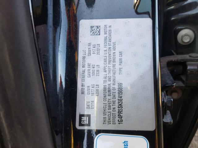 1G4PR5SK5E4156899 - 2014 BUICK VERANO CON BLACK photo 10