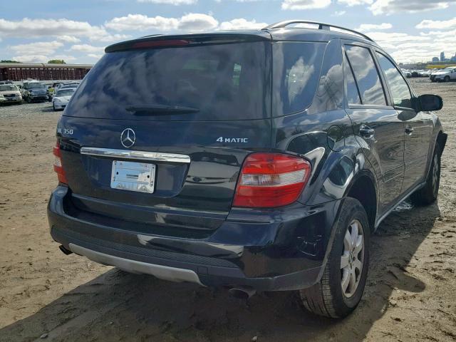 4JGBB86E47A268599 - 2007 MERCEDES-BENZ ML 350 BLACK photo 4