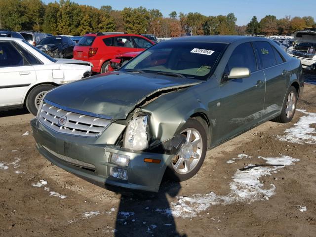 1G6DW677X50195413 - 2005 CADILLAC STS GREEN photo 2