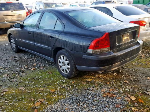 YV1RS61R212032398 - 2001 VOLVO S60 BLACK photo 3