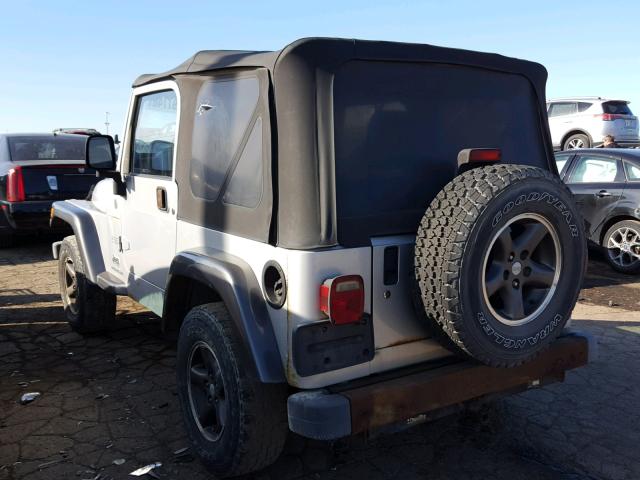 1J4FA39S94P727156 - 2004 JEEP WRANGLER X SILVER photo 3