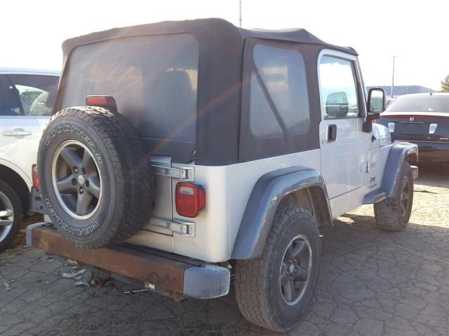 1J4FA39S94P727156 - 2004 JEEP WRANGLER X SILVER photo 4