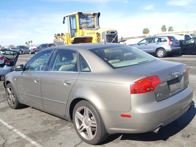 WAUAH78E66A240904 - 2006 AUDI A4 3.2 GOLD photo 3