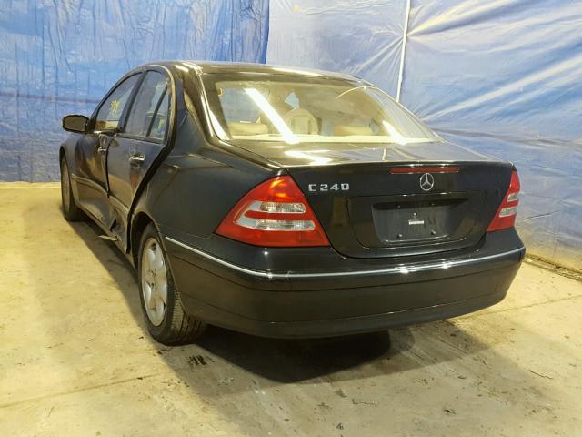 WDBRF61J93E014291 - 2003 MERCEDES-BENZ C 240 BLACK photo 3